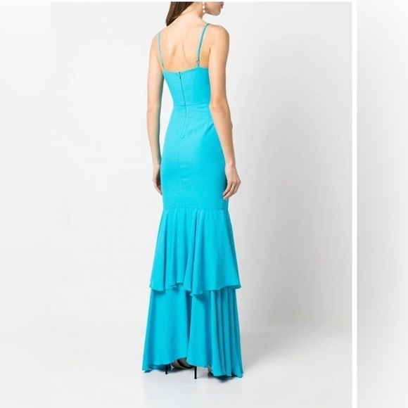 PatBo Bo ruffle maxi gown in blue NWT - Picture 5 of 10